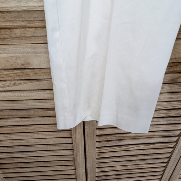 Larry Levine Woman Capri's Cropped Pants Stretch White Size 16W - Picture 2 of 12